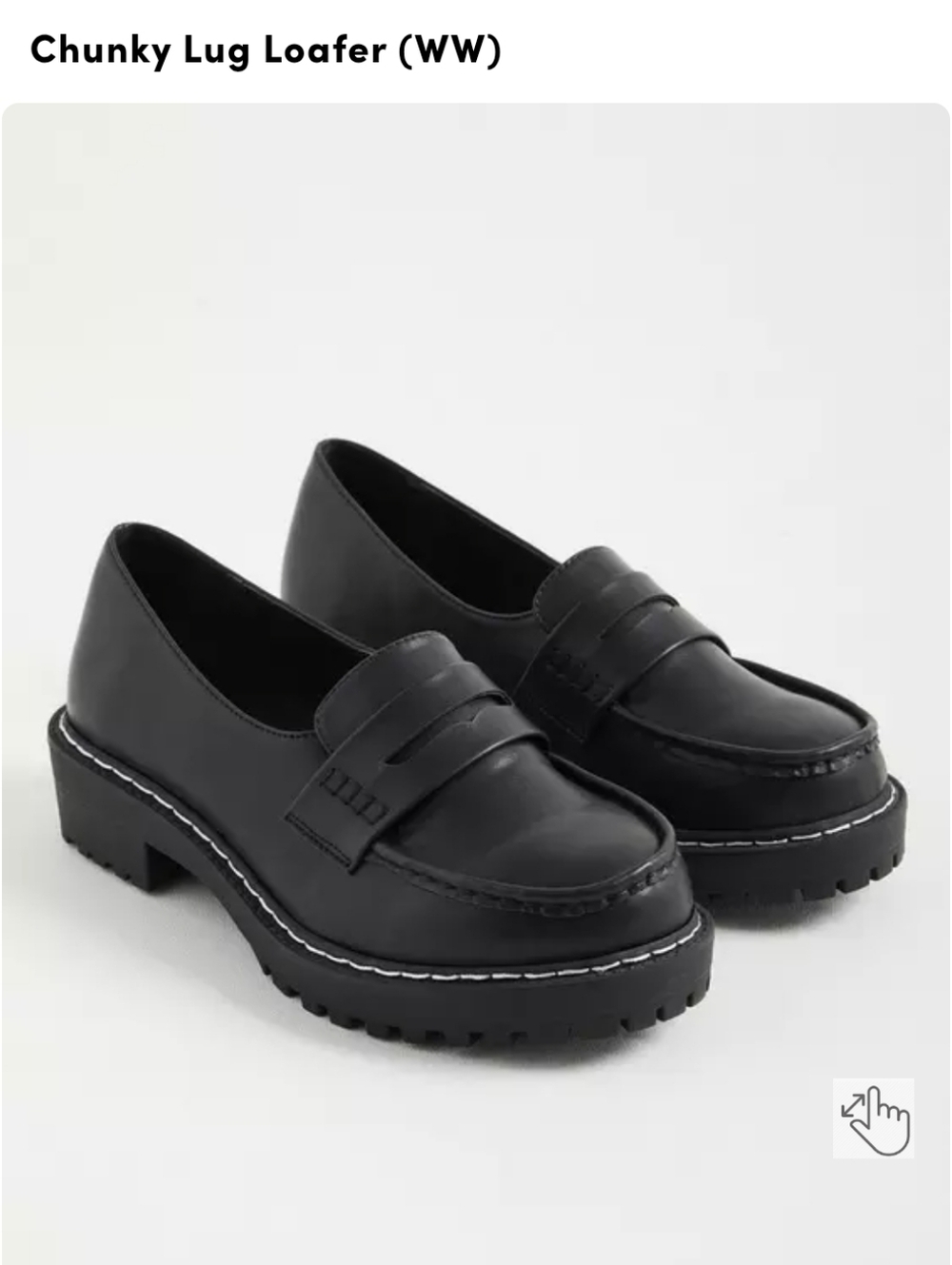 Torrid Women's US 13WW Black Chunky Lug Loafer